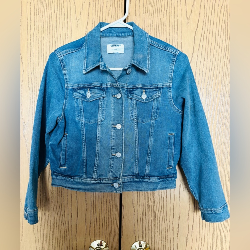 Old Navy Girl's Classic Blue Denim Jacket, size L (10-12)